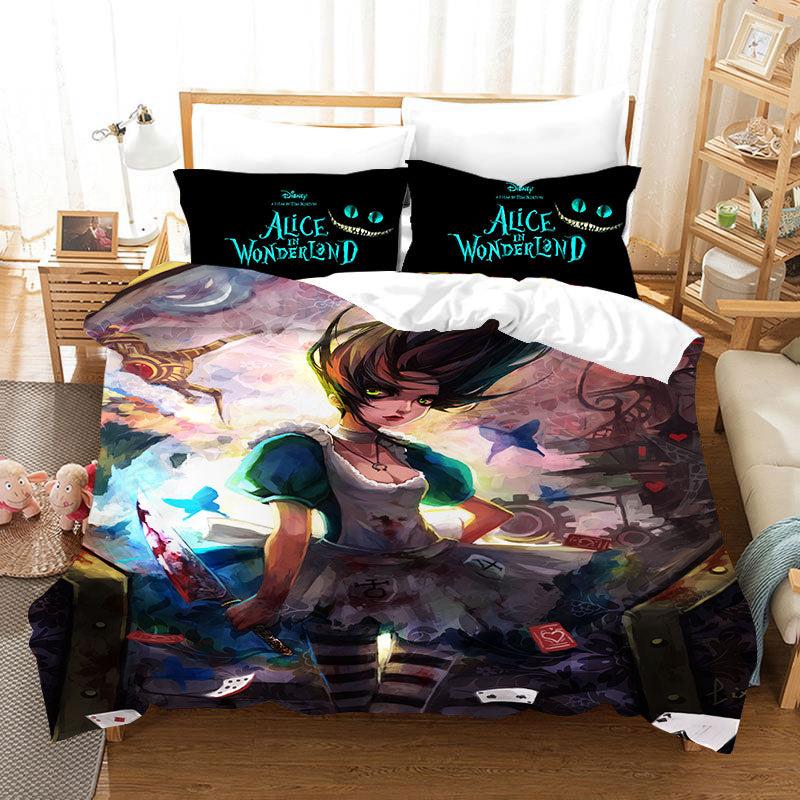 Alice in Wonderland #22 Duvet Cover Quilt Cover Pillowcase Bedding Set Home Bedroom Decor