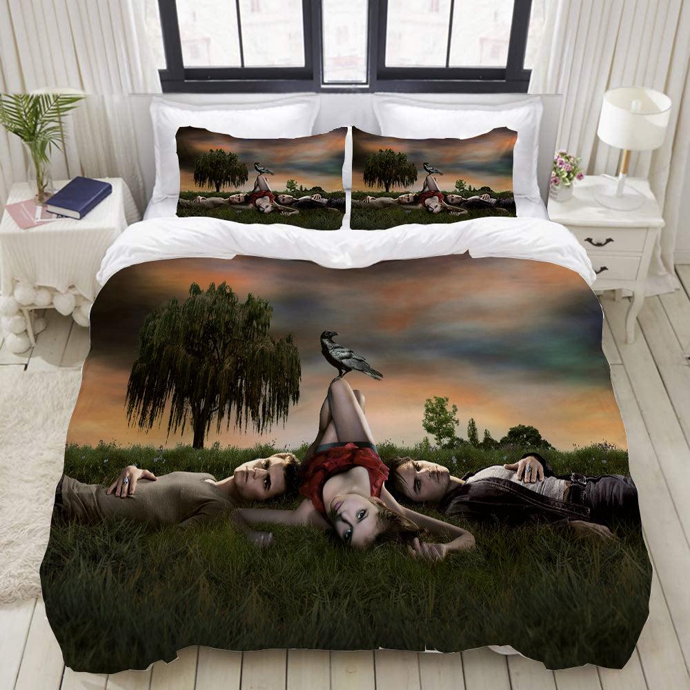 The Vampire Diaries #5 Duvet Cover Quilt Cover Pillowcase Bedding Set Home Bedroom Decor
