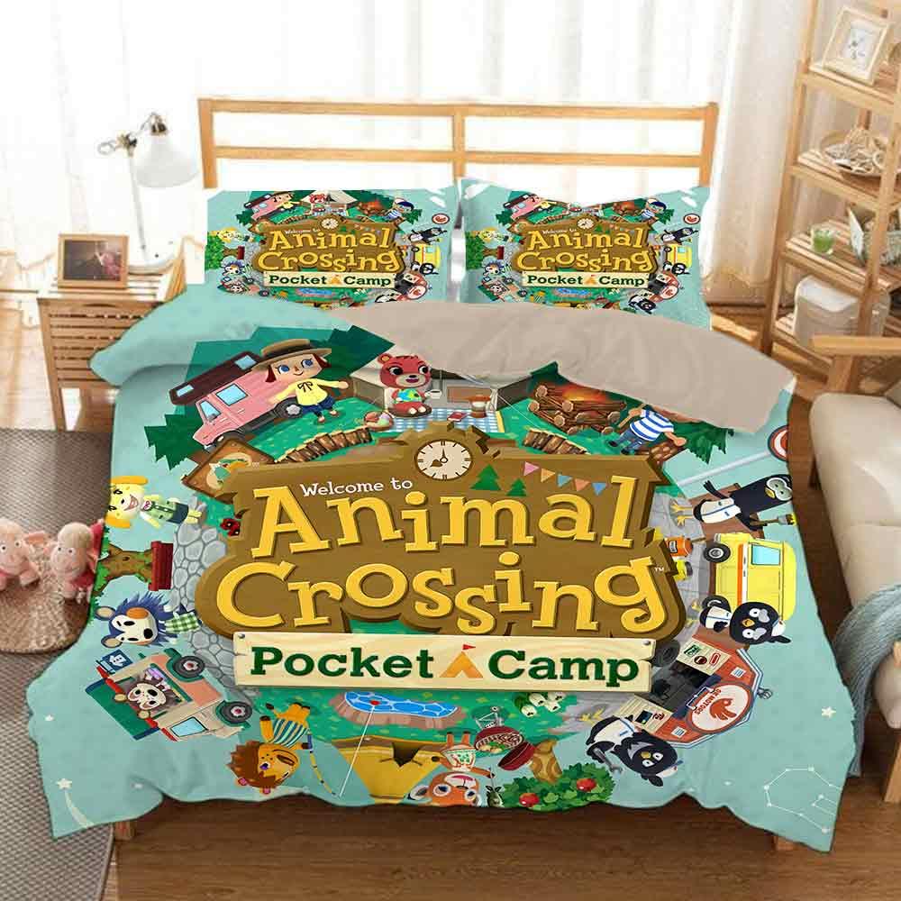 Animal Crossing Tom Nook #8 Duvet Cover Quilt Cover Pillowcase Bedding Set Home Decor