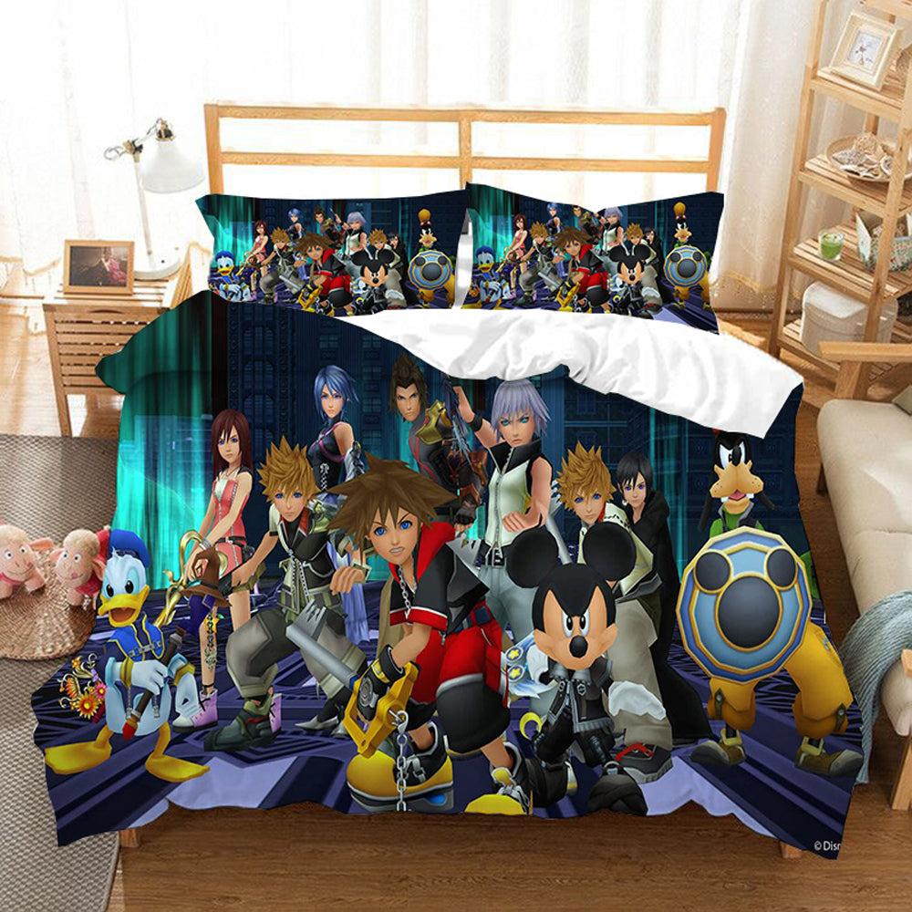 Kingdom Hearts #28 Duvet Cover Quilt Cover Pillowcase Bedding Set Home Bedroom Decor