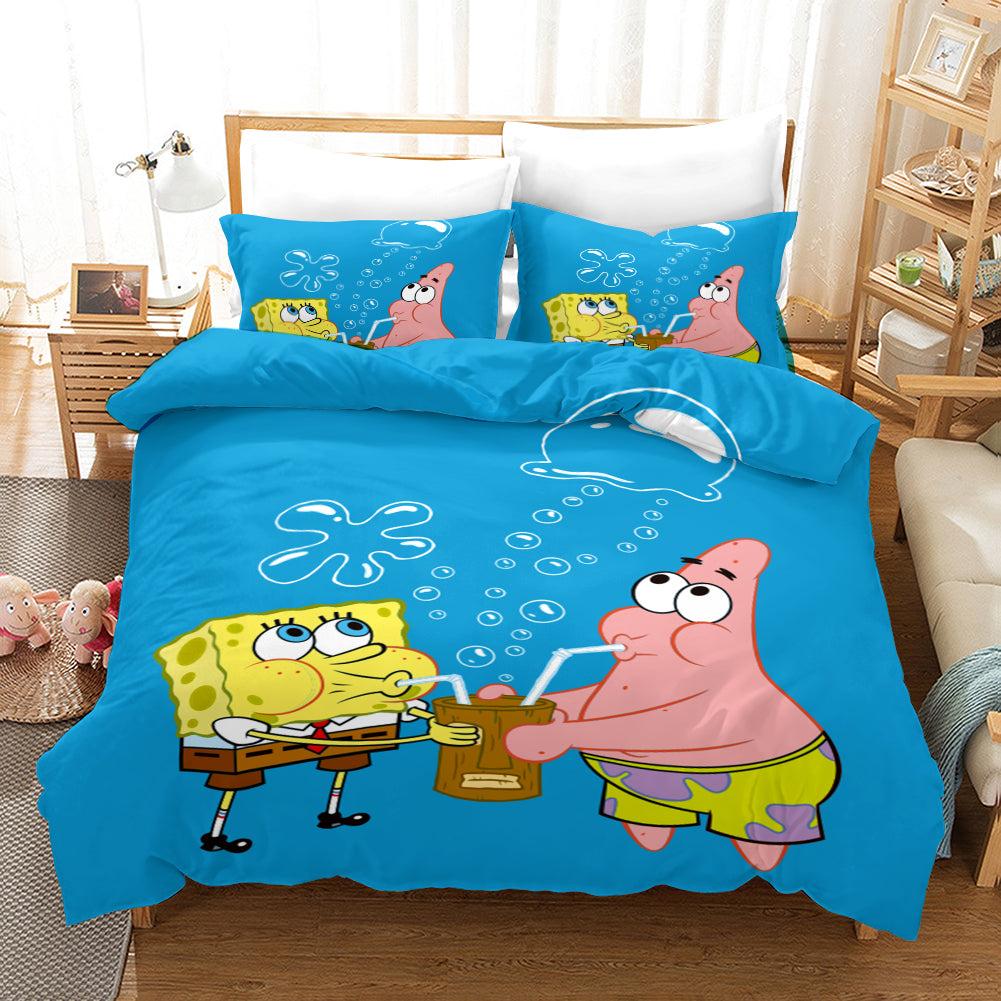 Square Pants Sponge Bob #29 Duvet Cover Quilt Cover Pillowcase Bedding Set Home Decor
