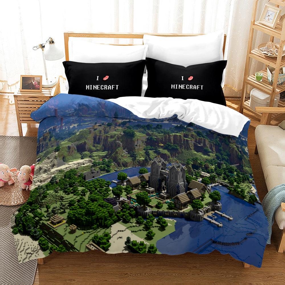 Minecraft #12 Duvet Cover Quilt Cover Pillowcase Bedding Set Home Bedroom Decor