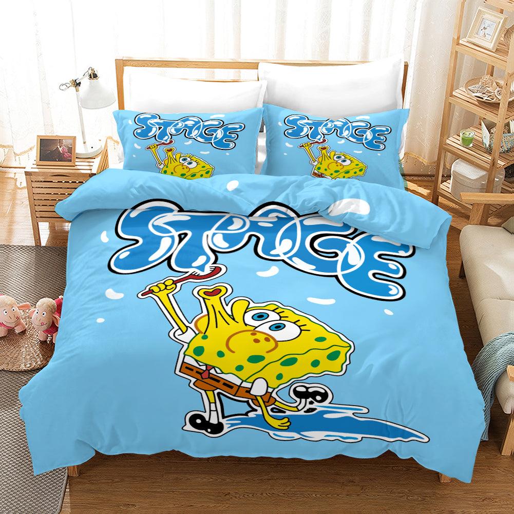 Square Pants Sponge Bob #26 Duvet Cover Quilt Cover Pillowcase Bedding Set Home Decor