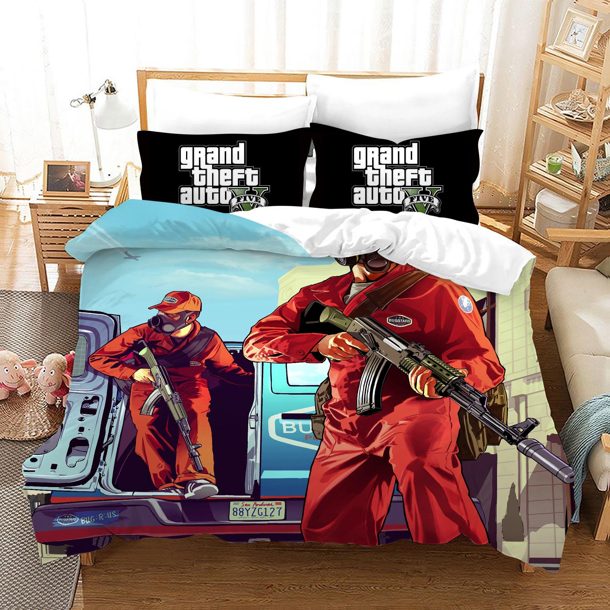 Grand Theft Auto #5 Duvet Cover Quilt Cover Pillowcase Bedding Set Home Decor