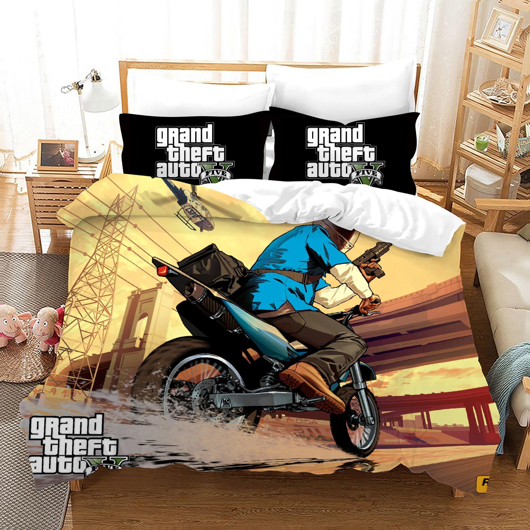 Grand Theft Auto #11 Duvet Cover Quilt Cover Pillowcase Bedding Set Home Decor