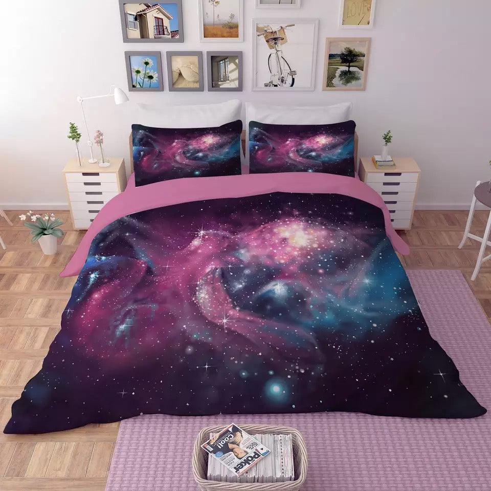 Universe Outer Space Themed Galaxy #14 Duvet Cover Quilt Cover Pillowcase Bedding Set Home Decor
