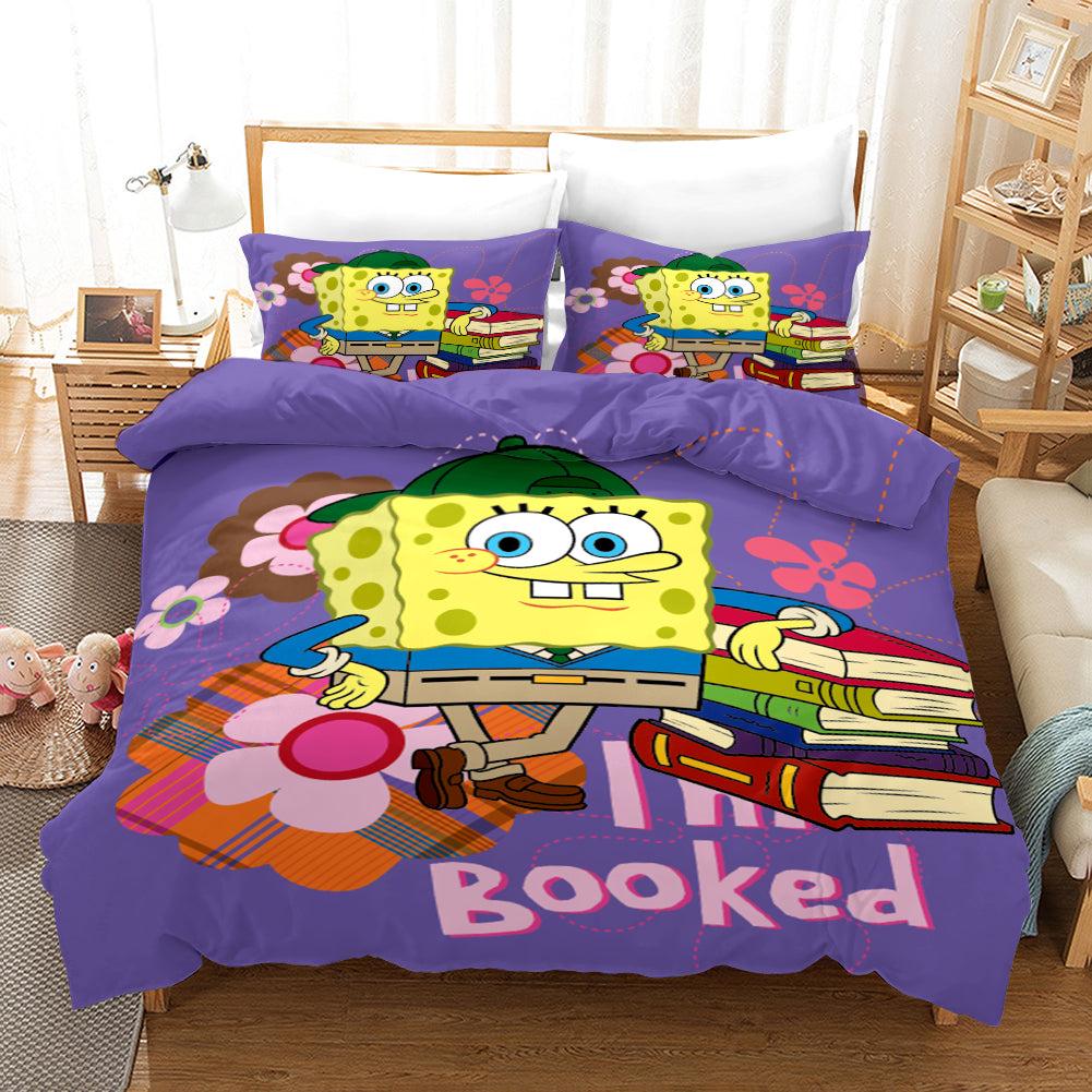 Square Pants Sponge Bob #14 Duvet Cover Quilt Cover Pillowcase Bedding Set Home Decor