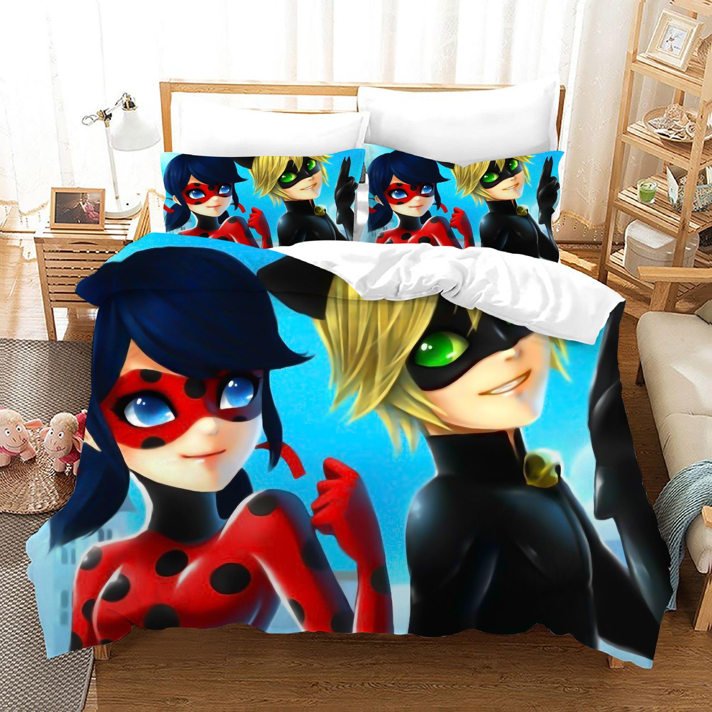 Ladybugs Cat Noir#26 Duvet Cover Quilt Cover Pillowcase Bedding Set Home Bedroom Decor