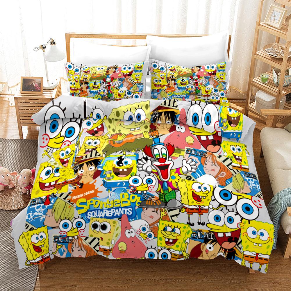 Square Pants Sponge Bob #22 Duvet Cover Quilt Cover Pillowcase Bedding Set Home Decor