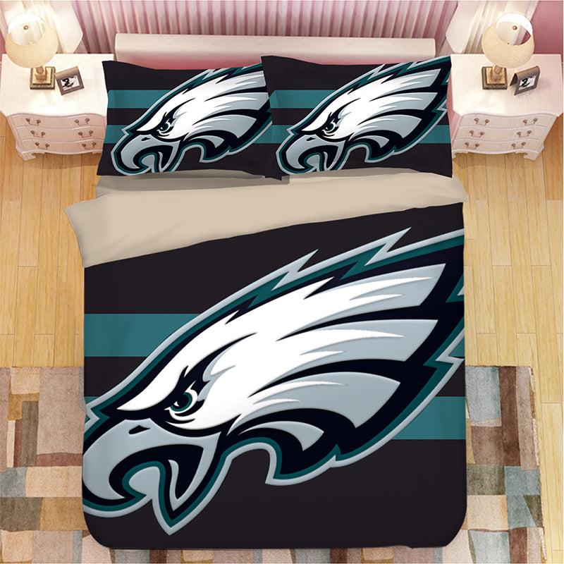 Philadelphia Eagles Team NFL Duvet Cover Quilt Cover Pillowcase Bedding Set Home Bedroom Decor