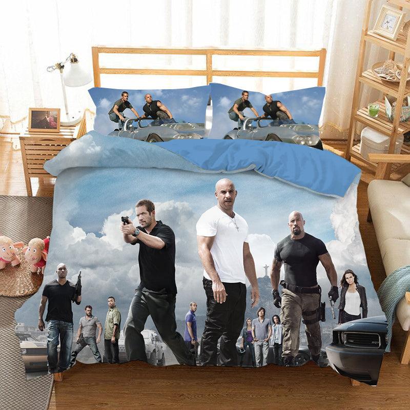 Fast & Furious #4 Duvet Cover Quilt Cover Pillowcase Bedding Set Home Bedroom Decor