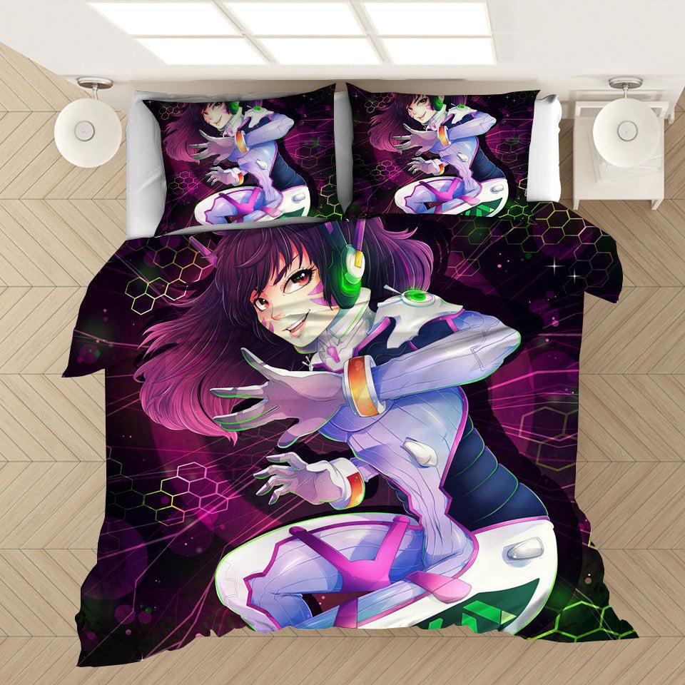 Game Overwatch DVA #33 Duvet Cover Quilt Cover Pillowcase Bedding Set Home Decor