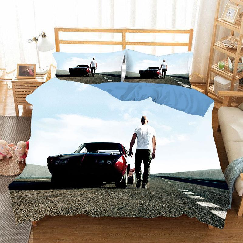 Fast & Furious #8 Duvet Cover Quilt Cover Pillowcase Bedding Set Home Bedroom Decor