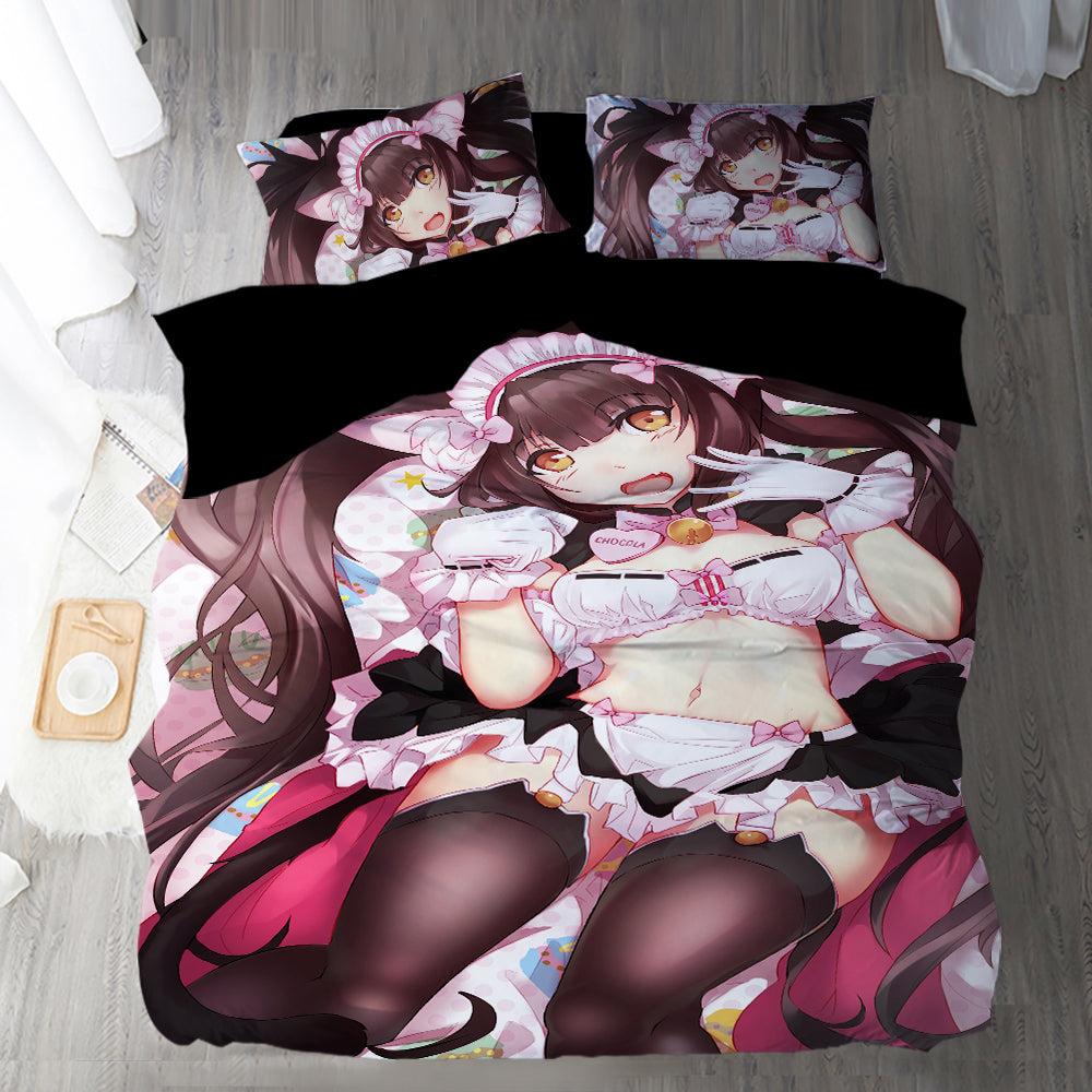 Nekopara #15 Duvet Cover Quilt Cover Pillowcase Bedding Set Home Bedroom Decor