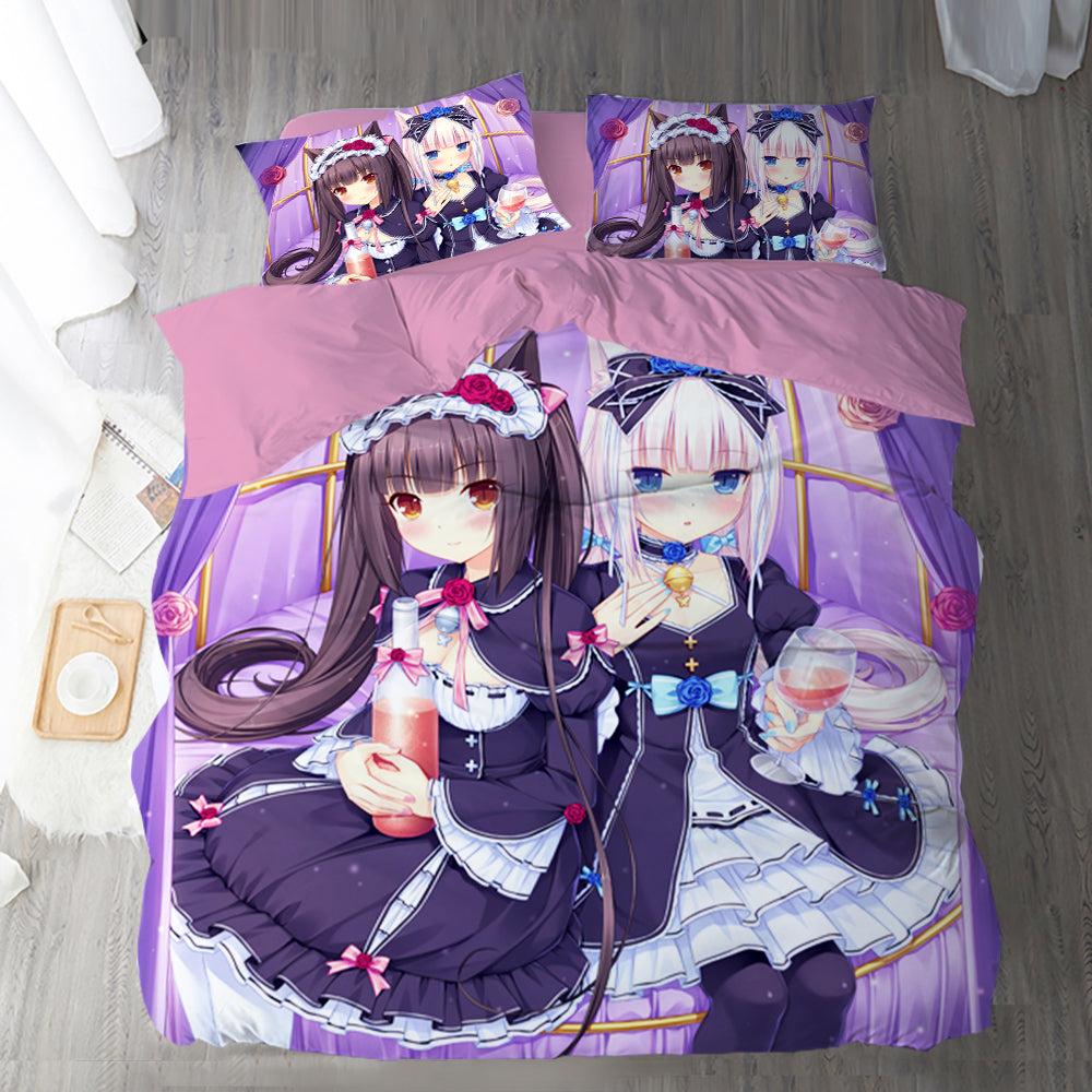 Nekopara #7 Duvet Cover Quilt Cover Pillowcase Bedding Set Home Bedroom Decor