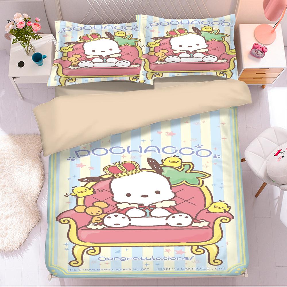 Pachacco Pochacco Pocha Pocha Chubby #3 Duvet Cover Quilt Cover Pillowcase Bedding Set Home Decor