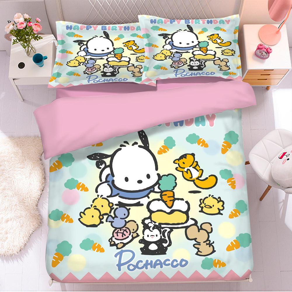 Pachacco Pochacco Pocha Pocha Chubby #2 Duvet Cover Quilt Cover Pillowcase Bedding Set Home Decor