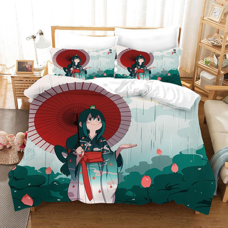 My Hero Academia Asui Tsuyu Season 4 #1 Duvet Cover Quilt Cover Pillowcase Bedding Set