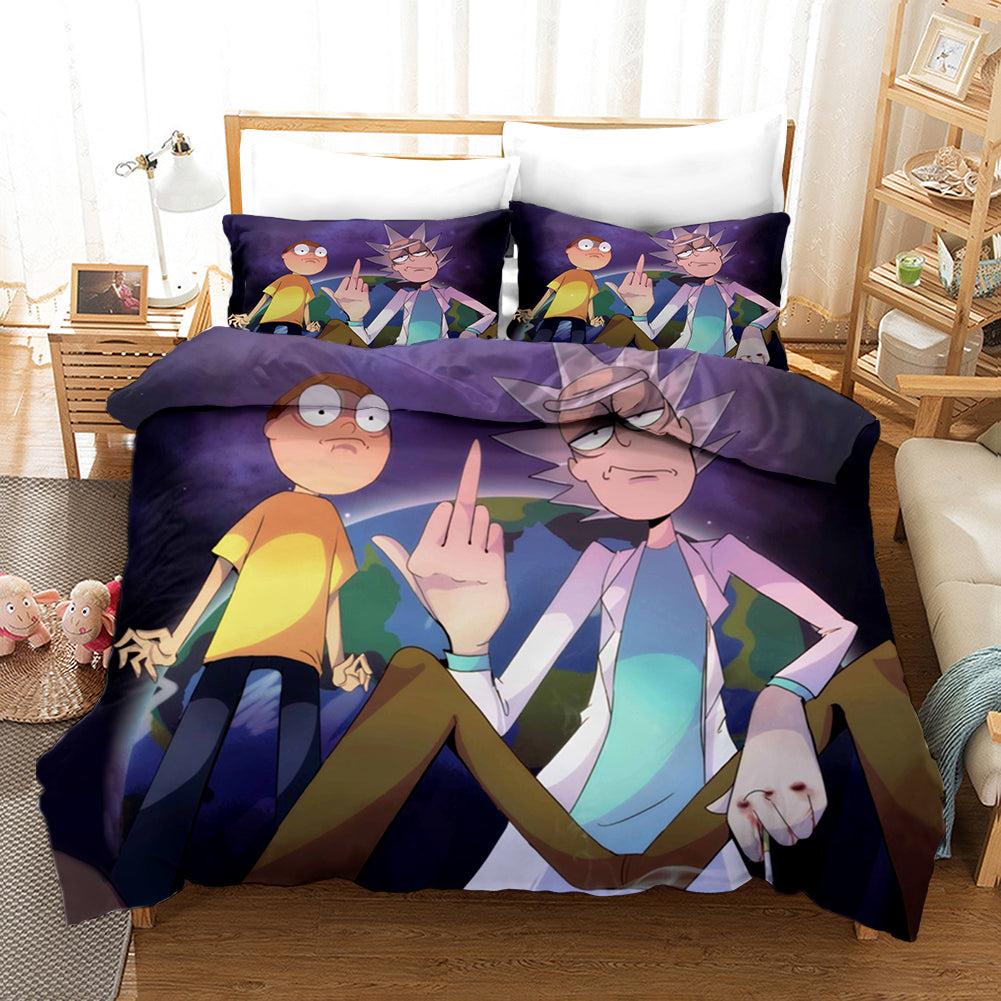 Rick and Morty Season 4 #11 Duvet Cover Quilt Cover Pillowcase Bedding Set Home Bedroom Decor
