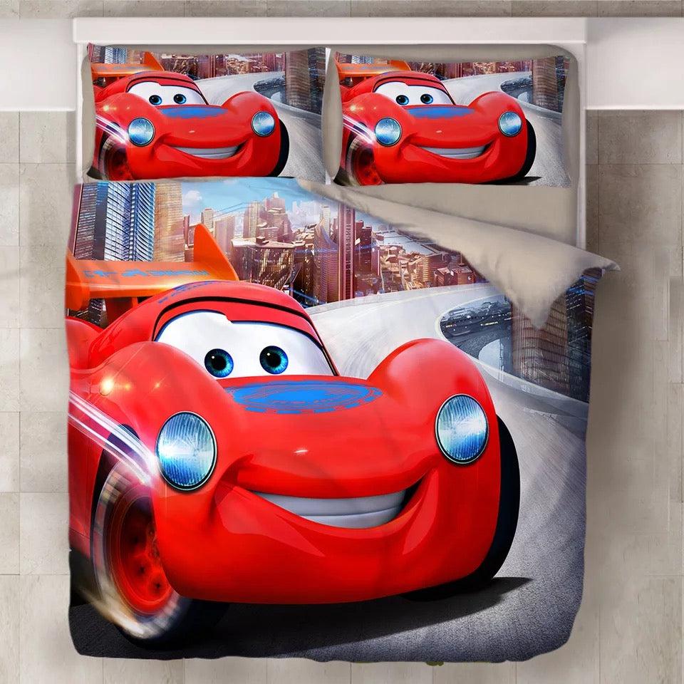 Movie Cars Lightning McQueen #17 Duvet Cover Quilt Cover Pillowcase Bedding Set Line