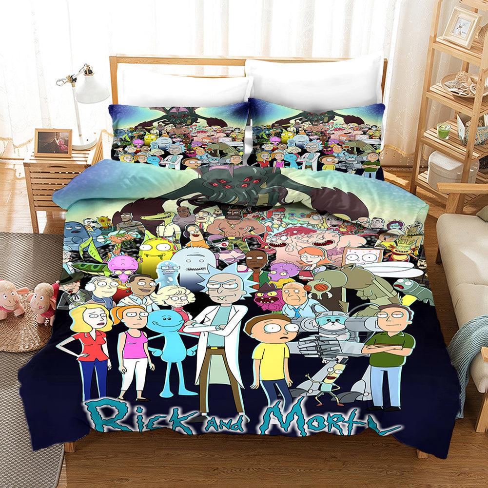 Rick and Morty Season 4 #9 Duvet Cover Quilt Cover Pillowcase Bedding Set Home Bedroom Decor