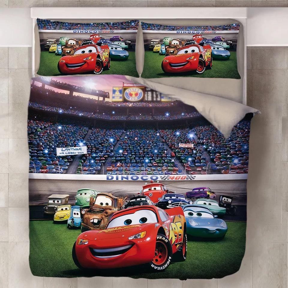 Movie Cars Lightning McQueen #18 Duvet Cover Quilt Cover Pillowcase Bedding Set Line