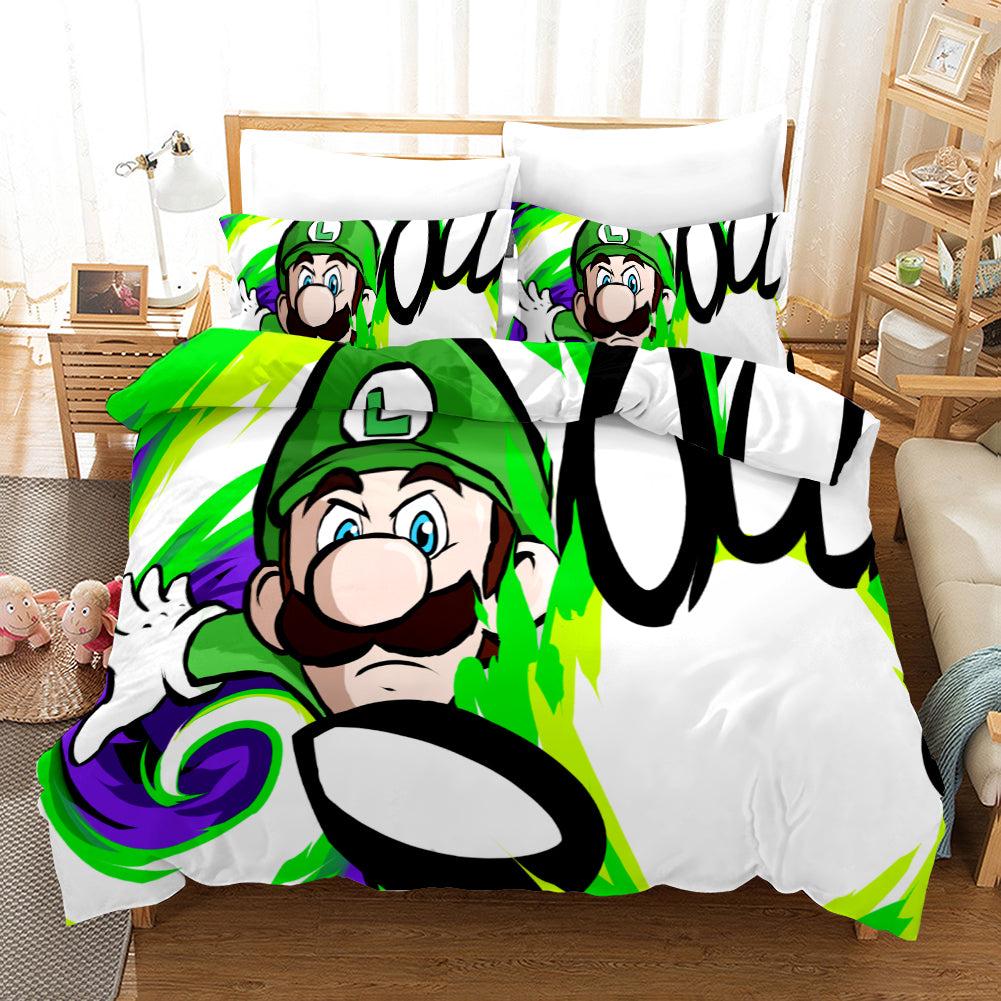 Super Smash Bros Ultimate Mario #21 Duvet Cover Quilt Cover Pillowcase Bedding Set Home Bedroom Decor