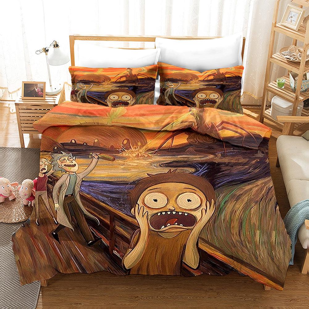 Rick and Morty Season 4 #10 Duvet Cover Quilt Cover Pillowcase Bedding Set Home Bedroom Decor