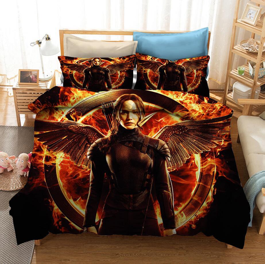 The Hunger Games #3 Duvet Cover Quilt Cover Pillowcase Bedding Set Home Bedroom Decor