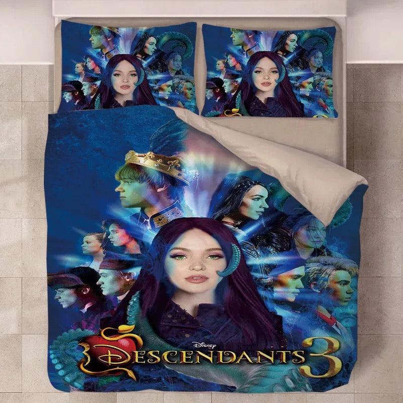 Descendants Mal Carlos Evie Jay #10 Duvet Cover Quilt Cover Pillowcase Bedding Set Home Decor
