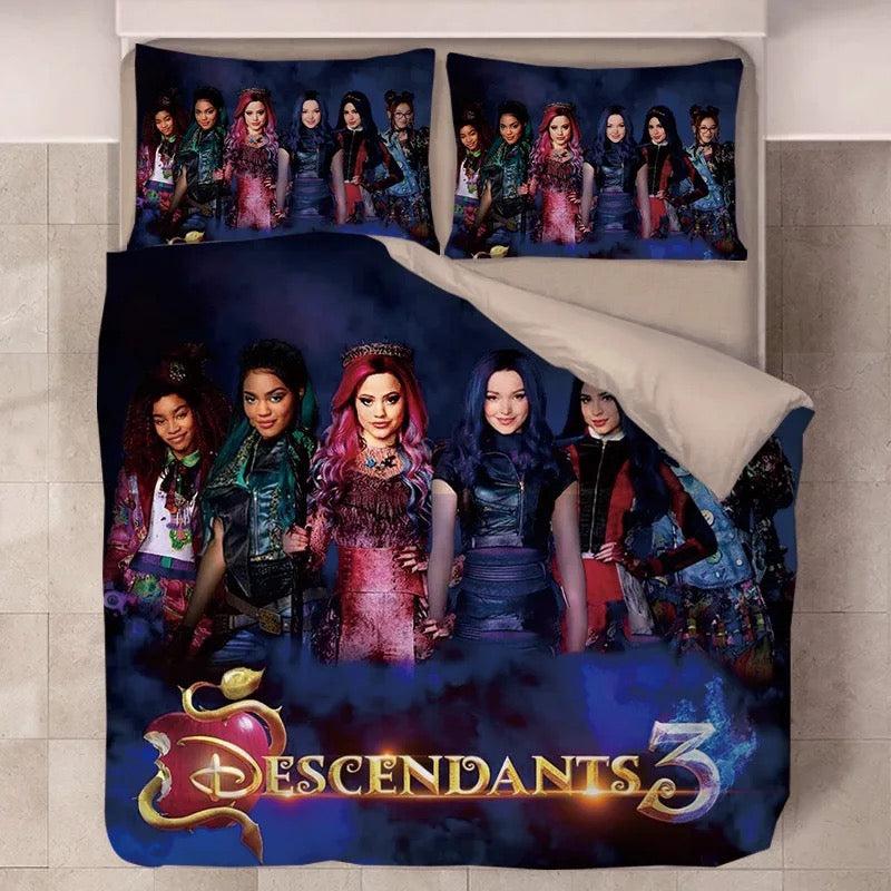 Descendants Mal Carlos Evie Jay #13 Duvet Cover Quilt Cover Pillowcase Bedding Set Home Decor