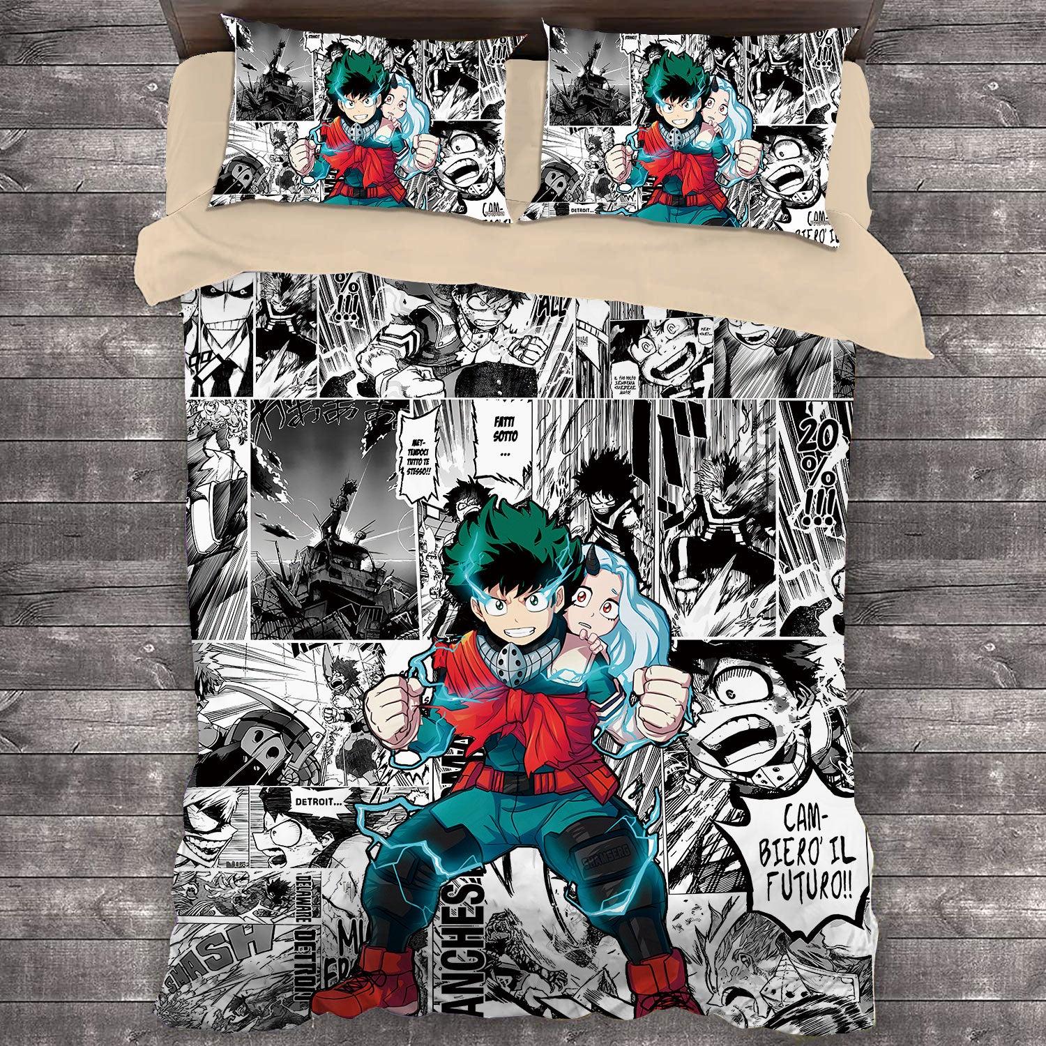 Comic My Hero Academia Midoriya Izuku #4 Duvet Cover Quilt Cover Pillowcase Bedding Set Home Decor