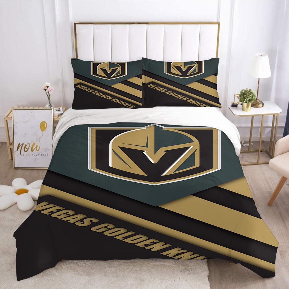 Vegas Golden Knights Hockey League 3D Printed Duvet Cover Quilt Cover Pillowcase Bedding Set Home Decor