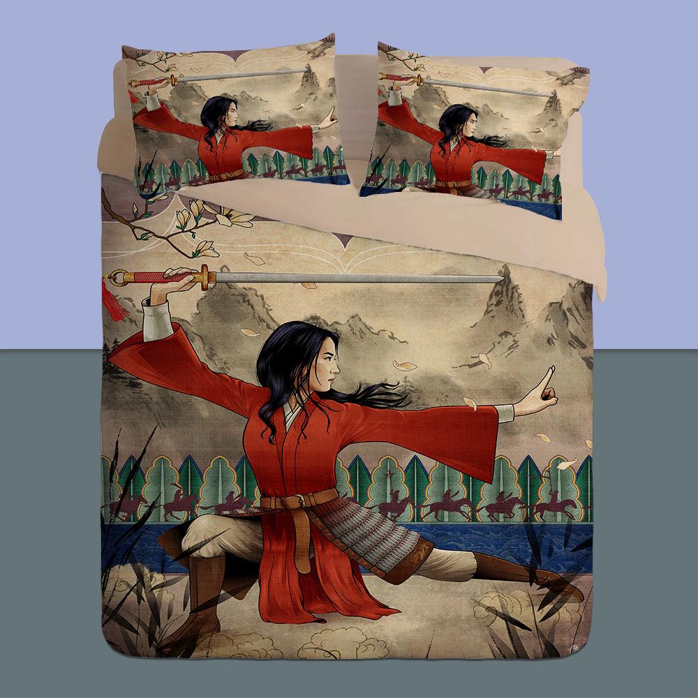 Mulan #14 Duvet Cover Quilt Cover Pillowcase Bedding Set Home Bedroom Decor