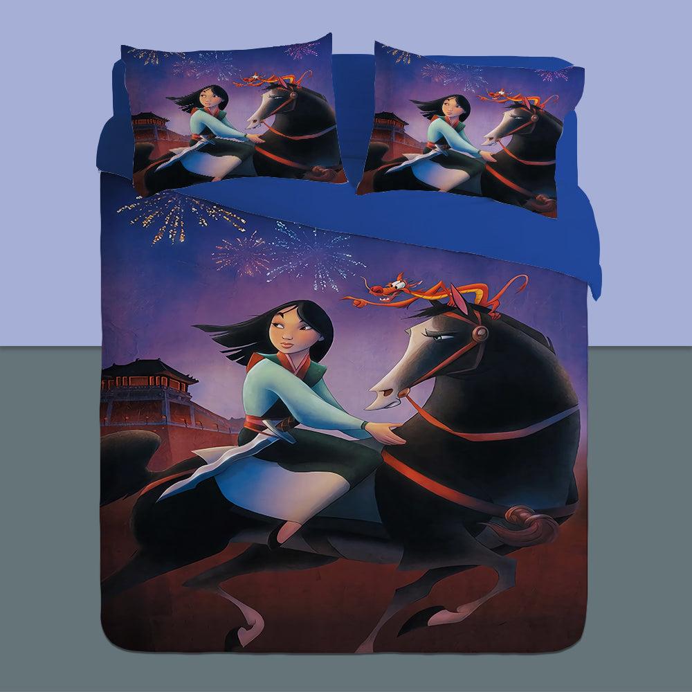 Mulan #5 Duvet Cover Quilt Cover Pillowcase Bedding Set Home Bedroom Decor
