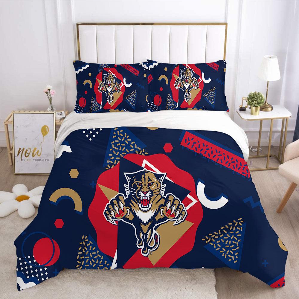 Florida Panthers Hockey League 3D Printed Duvet Cover Quilt Cover Pillowcase Bedding Set Home Decor