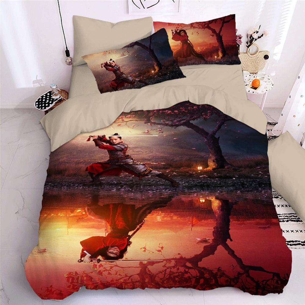Mulan #15 Duvet Cover Quilt Cover Pillowcase Bedding Set Home Bedroom Decor