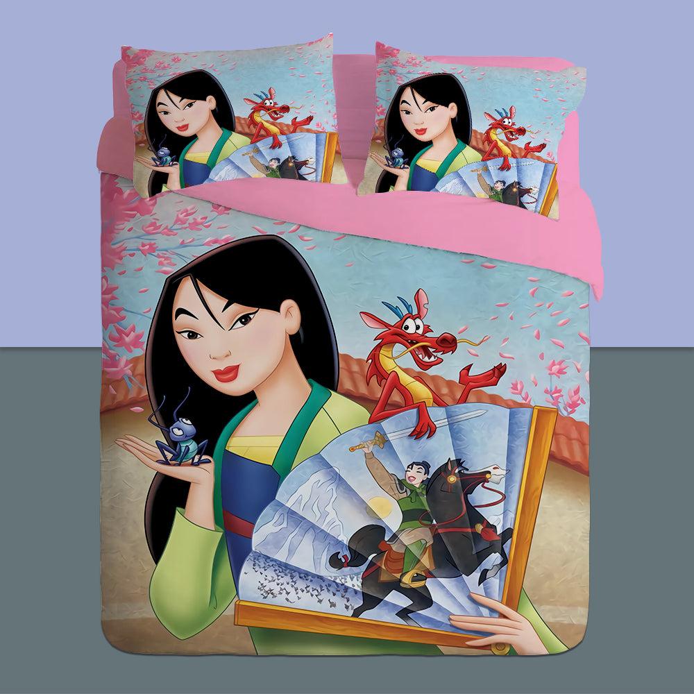 Mulan #8 Duvet Cover Quilt Cover Pillowcase Bedding Set Home Bedroom Decor