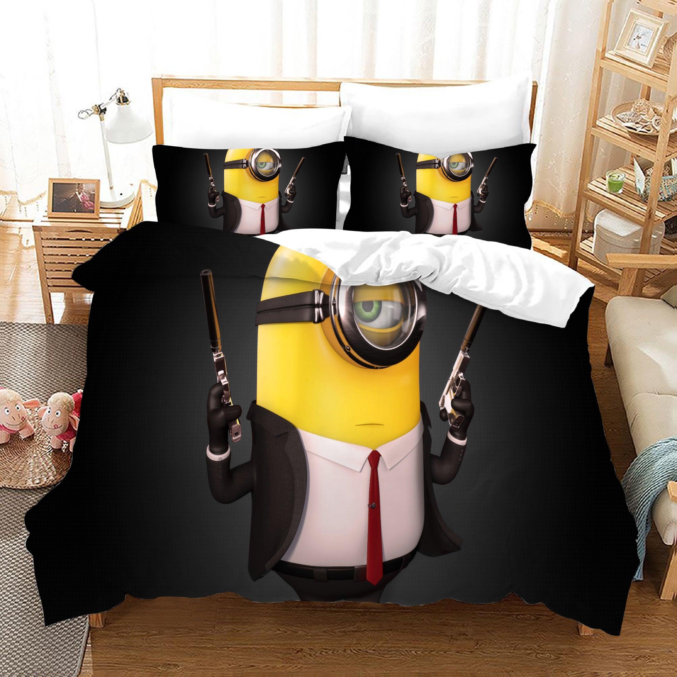 Despicable Me Minions #34 Duvet Cover Quilt Cover Pillowcase Bedding Set Home Decor