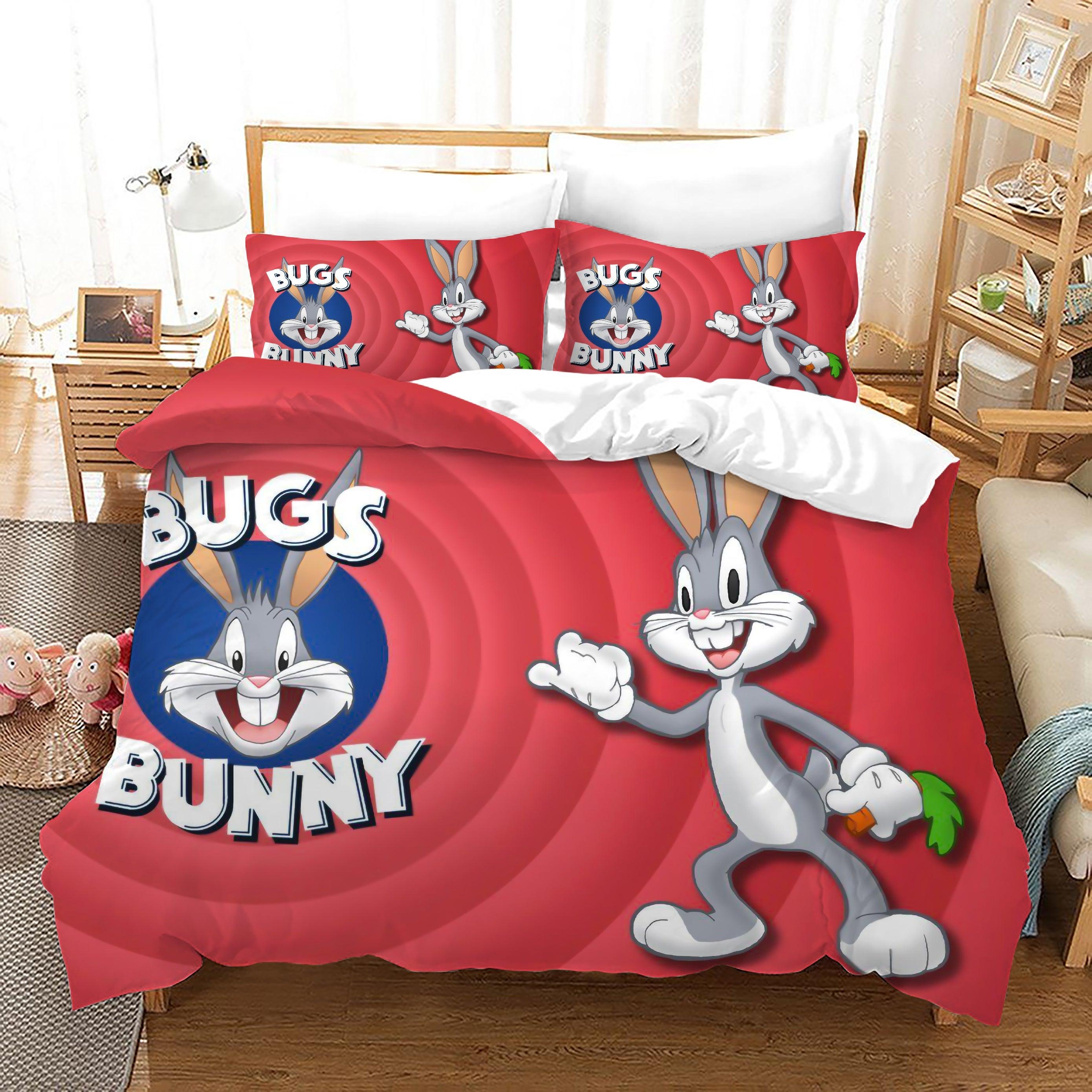 Looney Tunes Bugs Bunny #4 Duvet Cover Quilt Cover Pillowcase Bedding Set Home Bedroom Decor