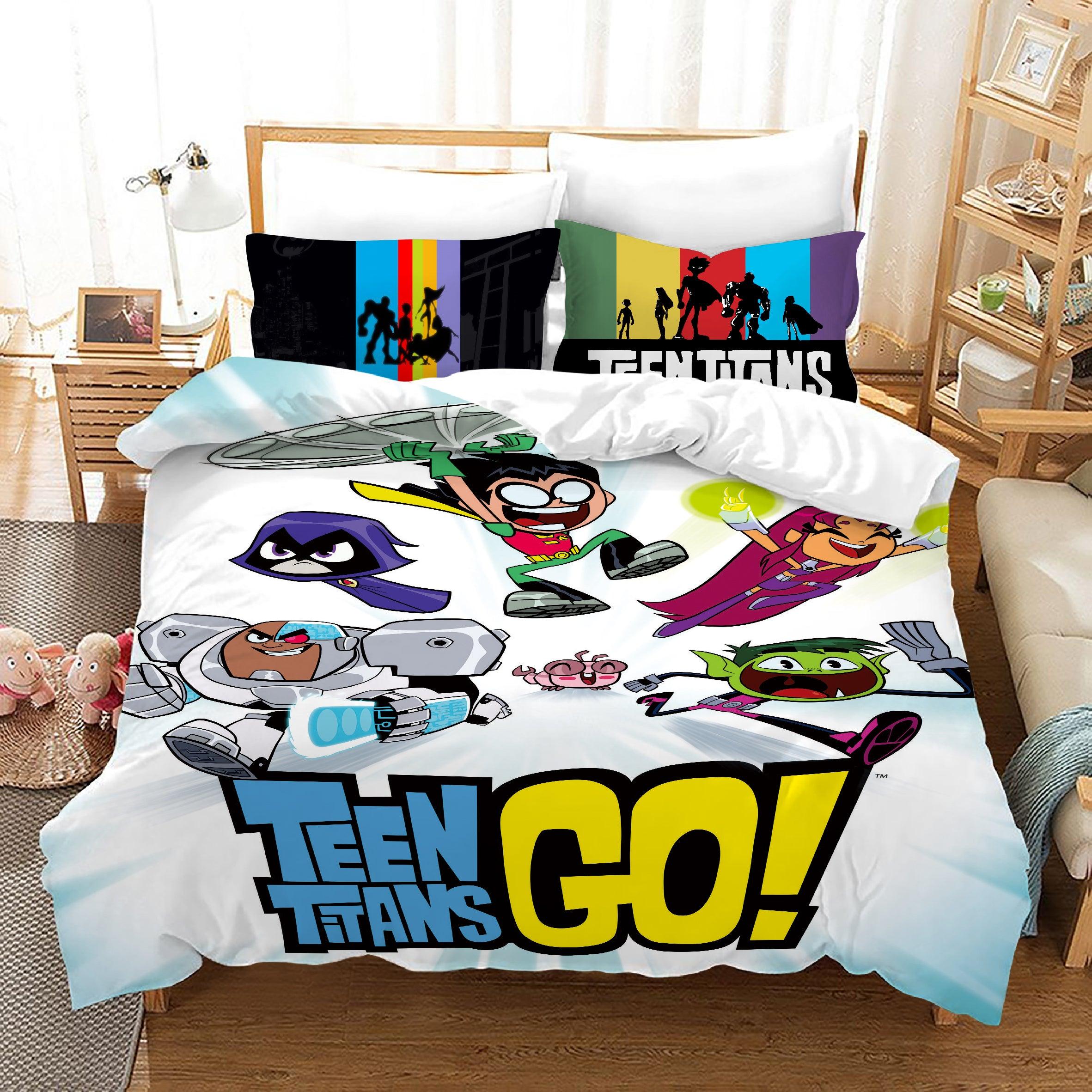 Teen Titans Go #24 Duvet Cover Quilt Cover Pillowcase Bedding Set Home Bedroom Decor