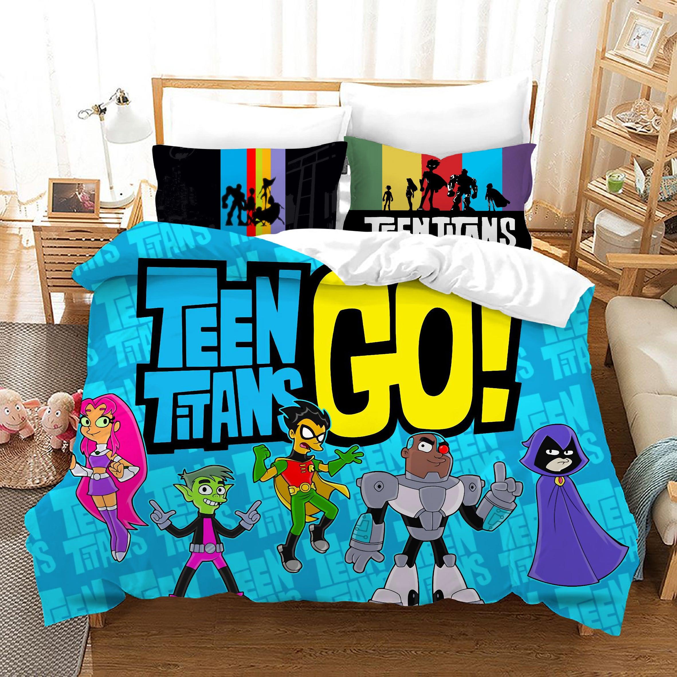 Teen Titans Go #27 Duvet Cover Quilt Cover Pillowcase Bedding Set Home Bedroom Decor