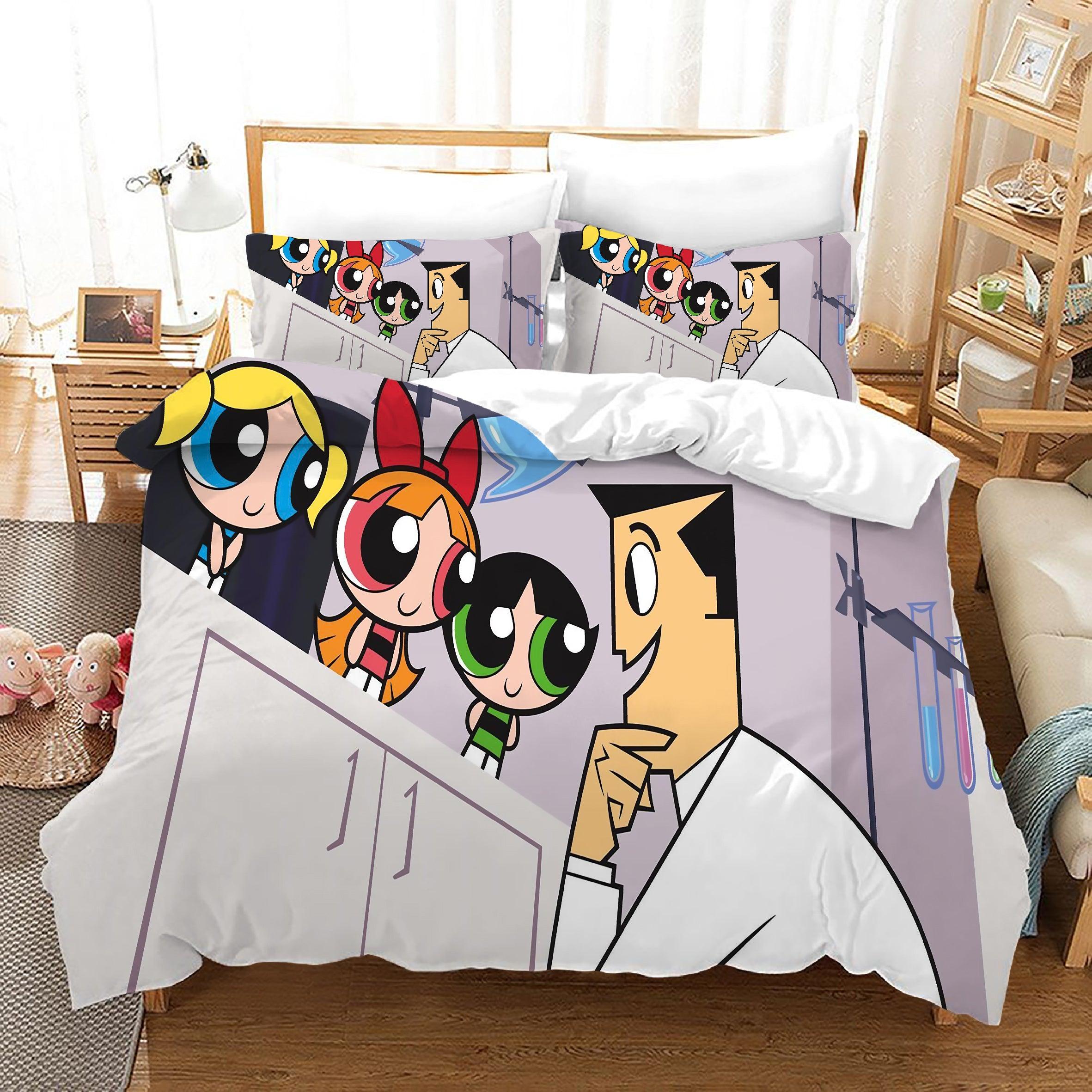 The Powerpuff Girls #6 Duvet Cover Quilt Cover Pillowcase Bedding Set Home Bedroom Decor
