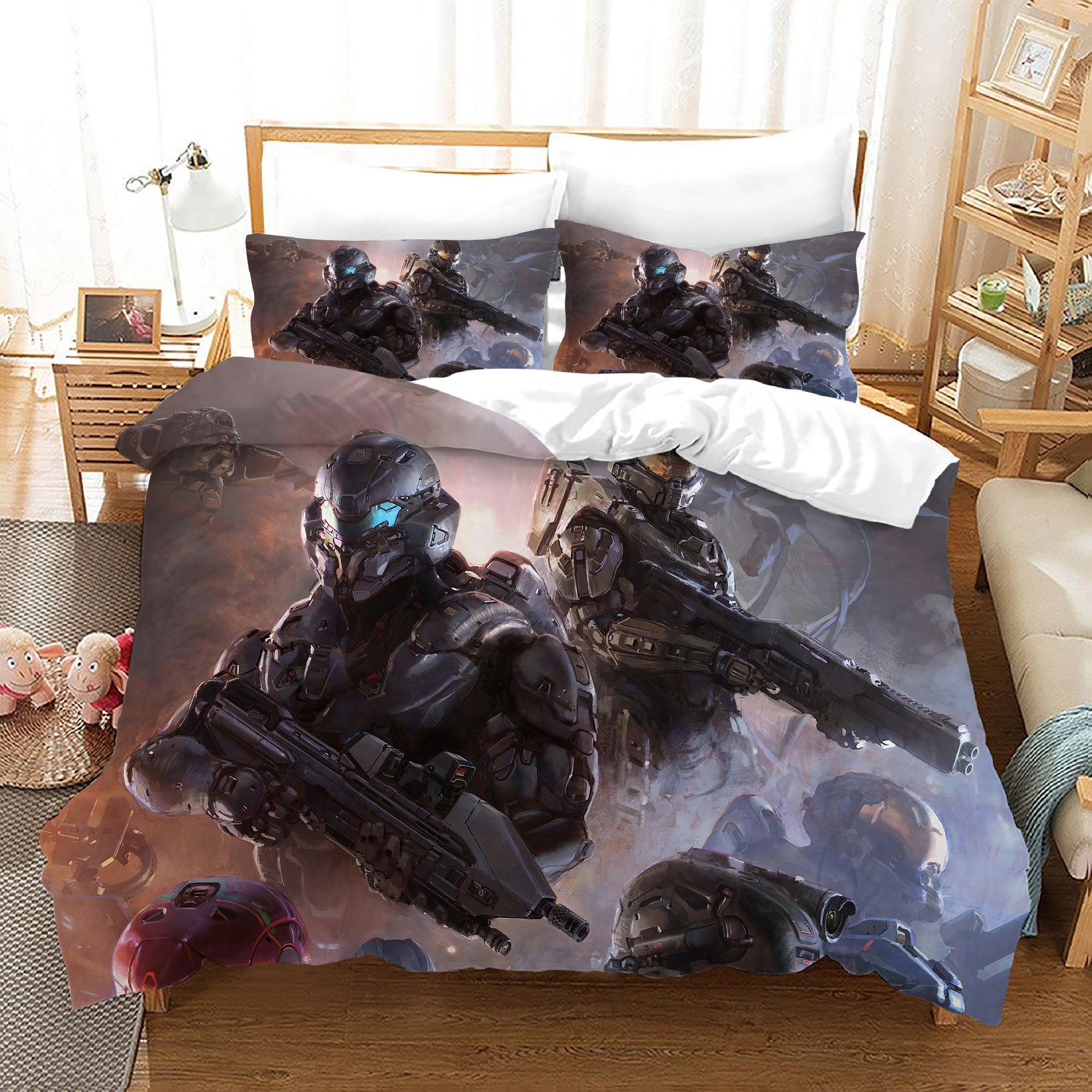 Halo 5 Guardians #6 Duvet Cover Quilt Cover Pillowcase Bedding Set Home Bedroom Decor