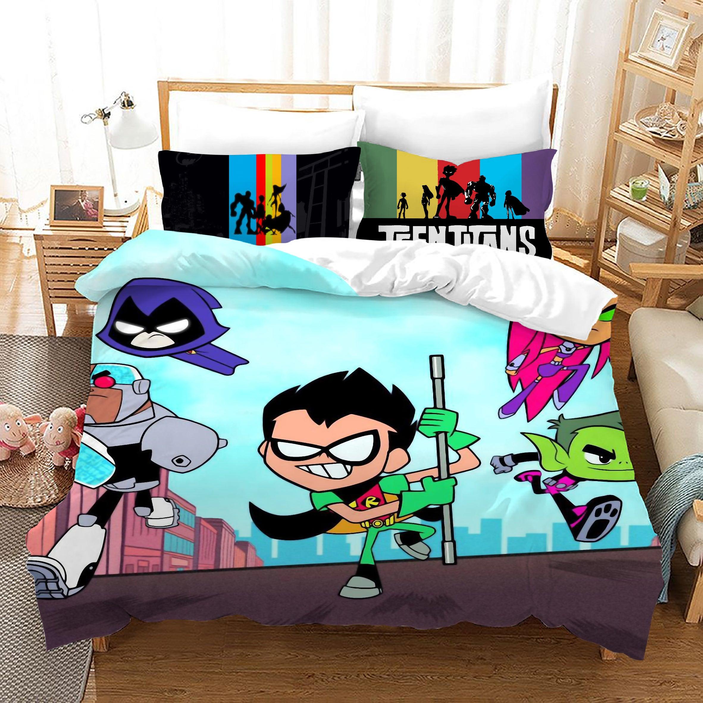 Teen Titans Go #29 Duvet Cover Quilt Cover Pillowcase Bedding Set Home Bedroom Decor