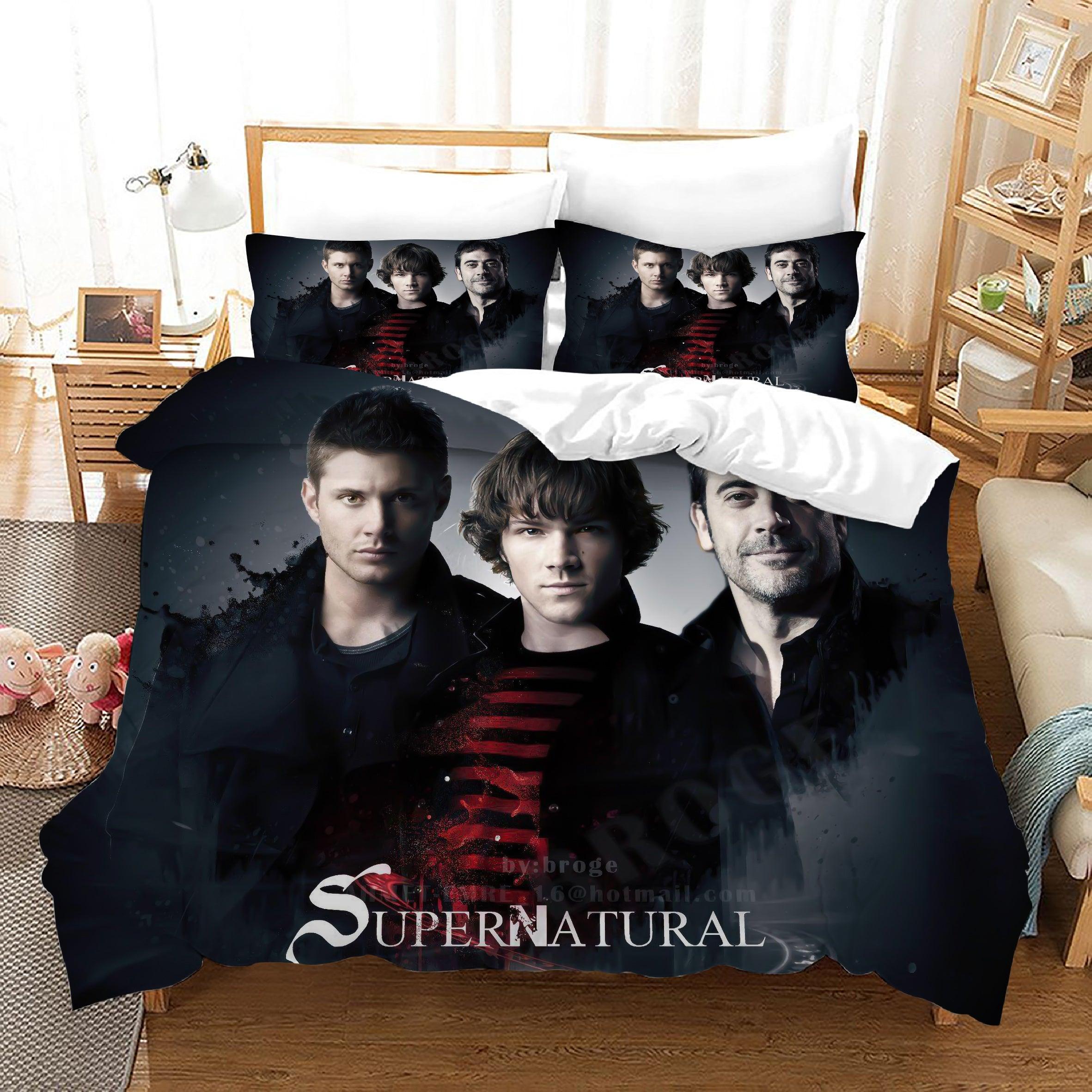 Supernatural Dean Sam Winchester #11 Duvet Cover Quilt Cover Pillowcase Bedding Set Home Decor