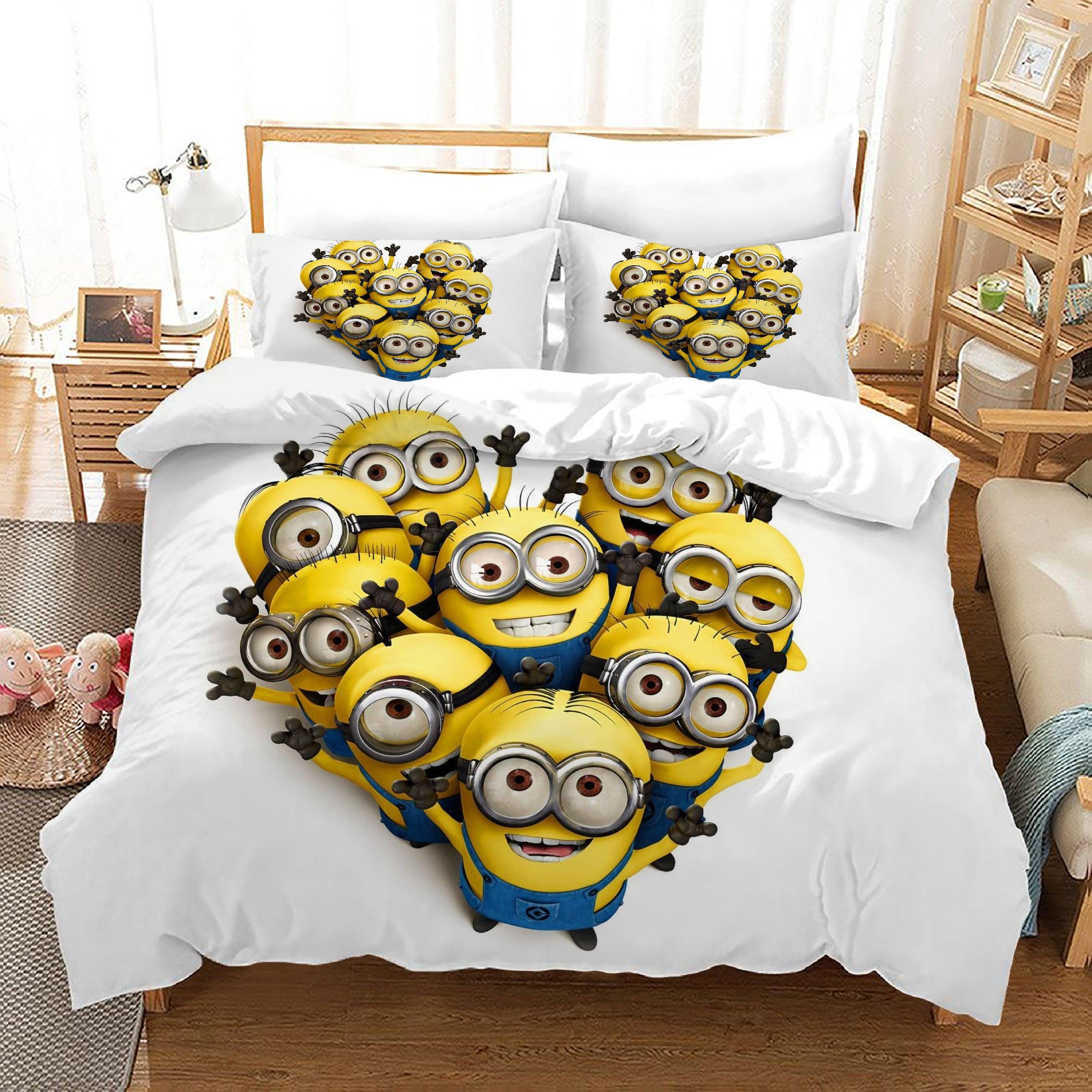 Despicable Me Minions #36 Duvet Cover Quilt Cover Pillowcase Bedding Set Home Decor