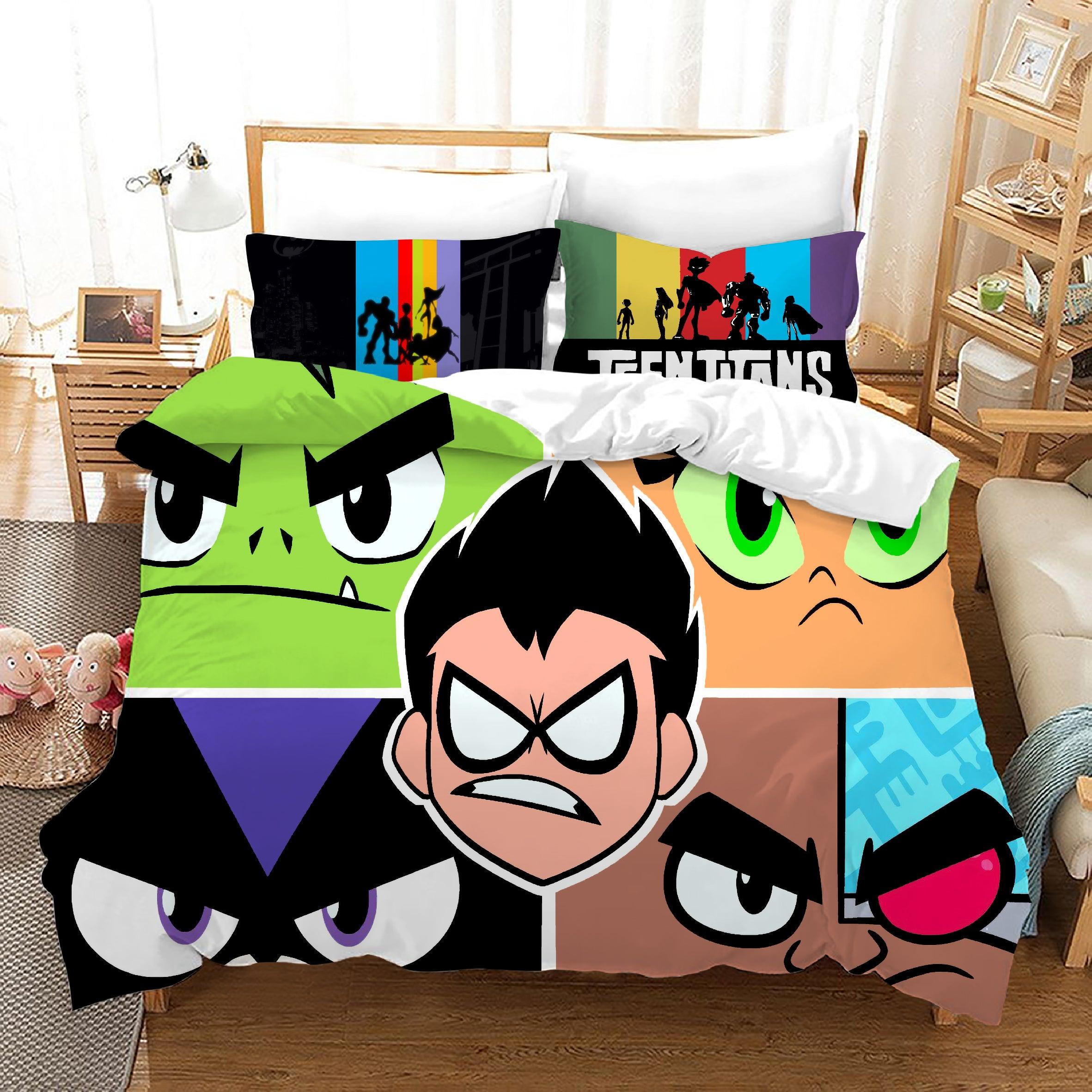 Teen Titans Go #13 Duvet Cover Quilt Cover Pillowcase Bedding Set Home Bedroom Decor