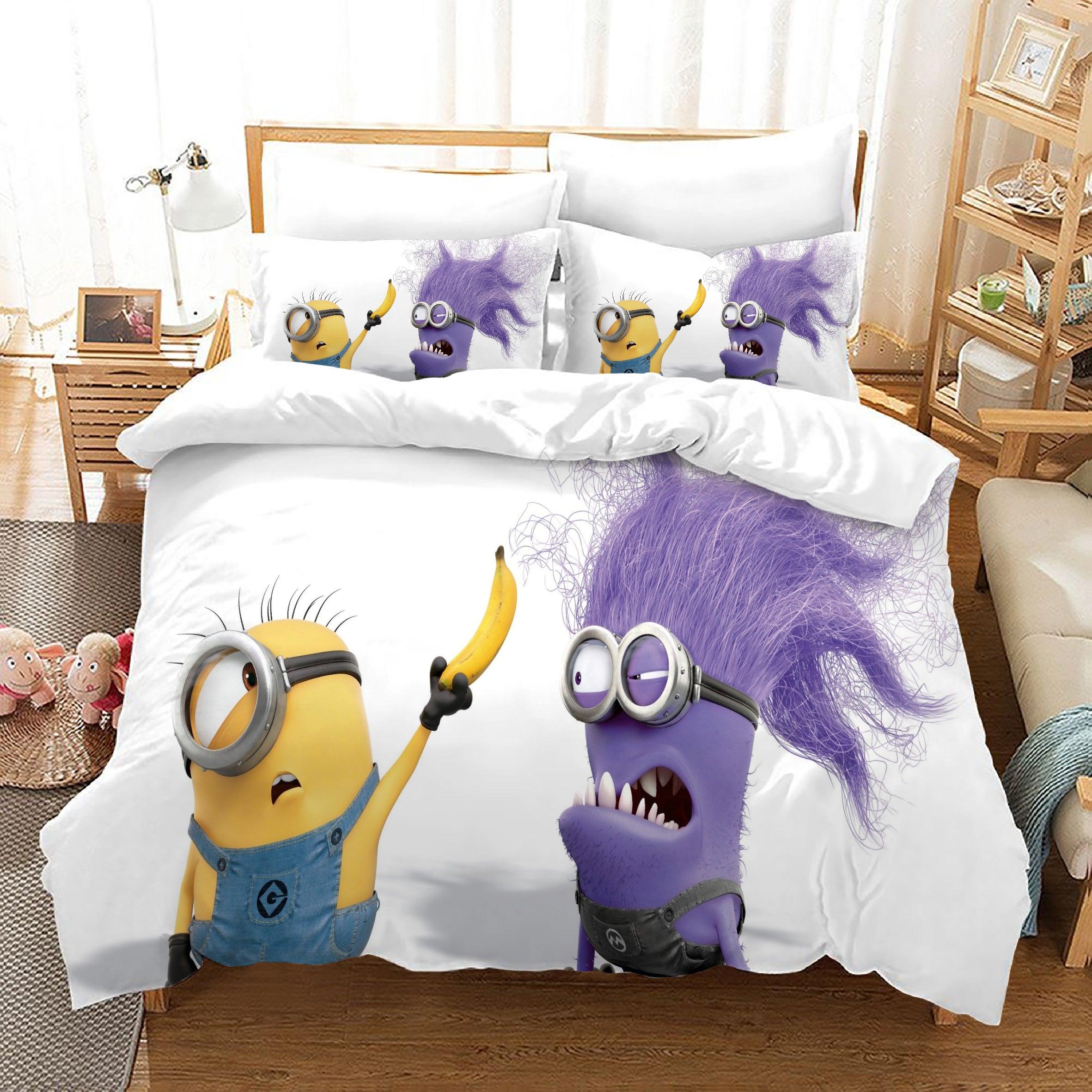 Despicable Me Minions #33 Duvet Cover Quilt Cover Pillowcase Bedding Set Home Decor