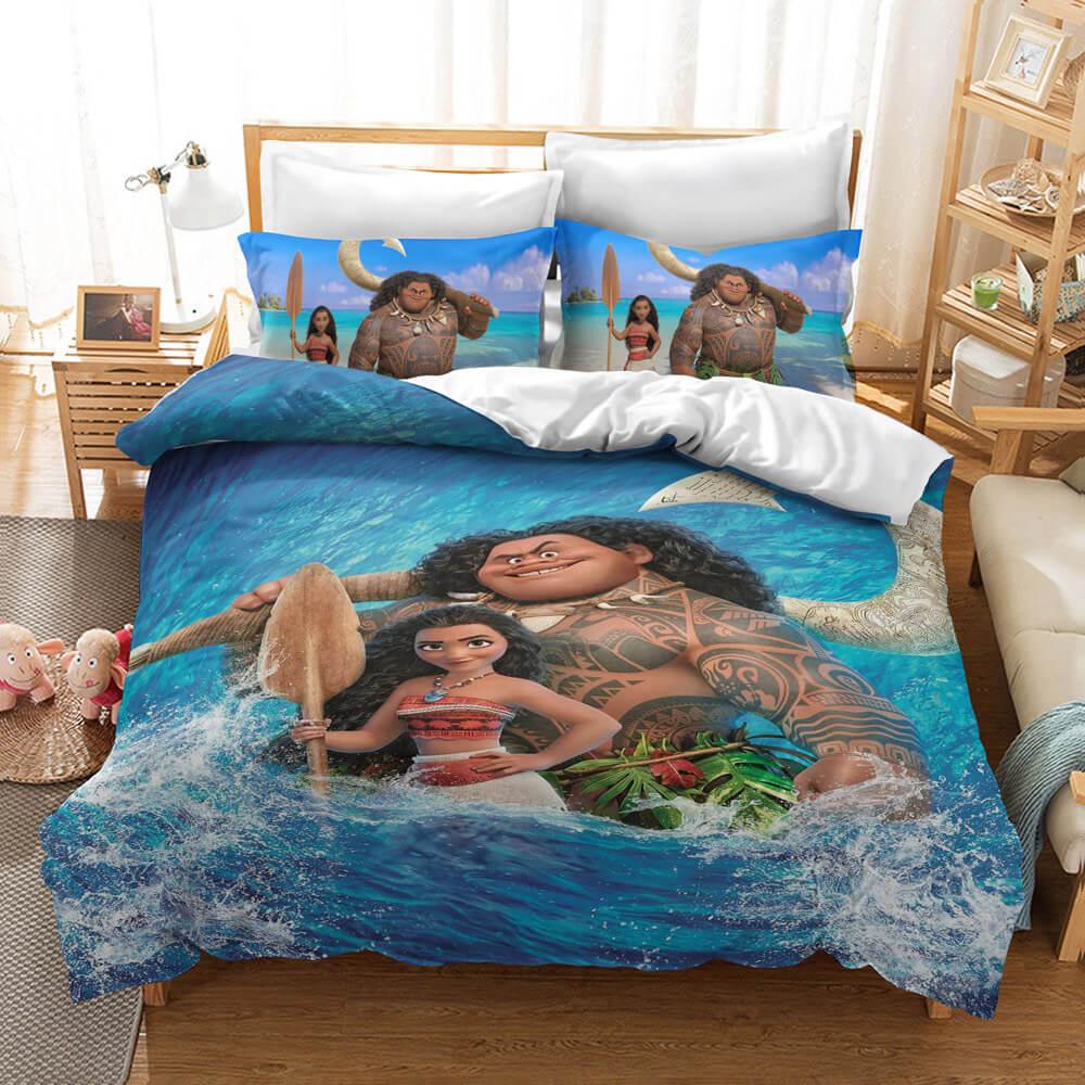 Princess Moana Cosplay Bedding Set Quilt Duvet Cover Bed Sheets Sets